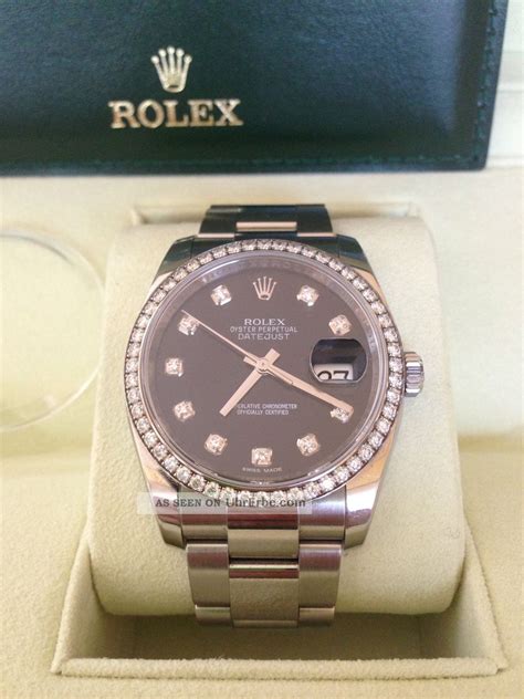 rolex stahl datejust brillianten|Rolex Datejust 36mm.